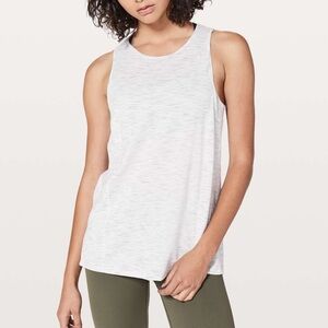 Lululemon Low Key Tank Silver Tiger Space Dye Open-Back Luxe Training Top Size 6